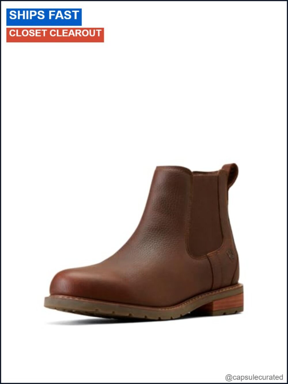 Ariat Wexford Waterproof Leather Ankle Boots Men's Chelsea Work Boots